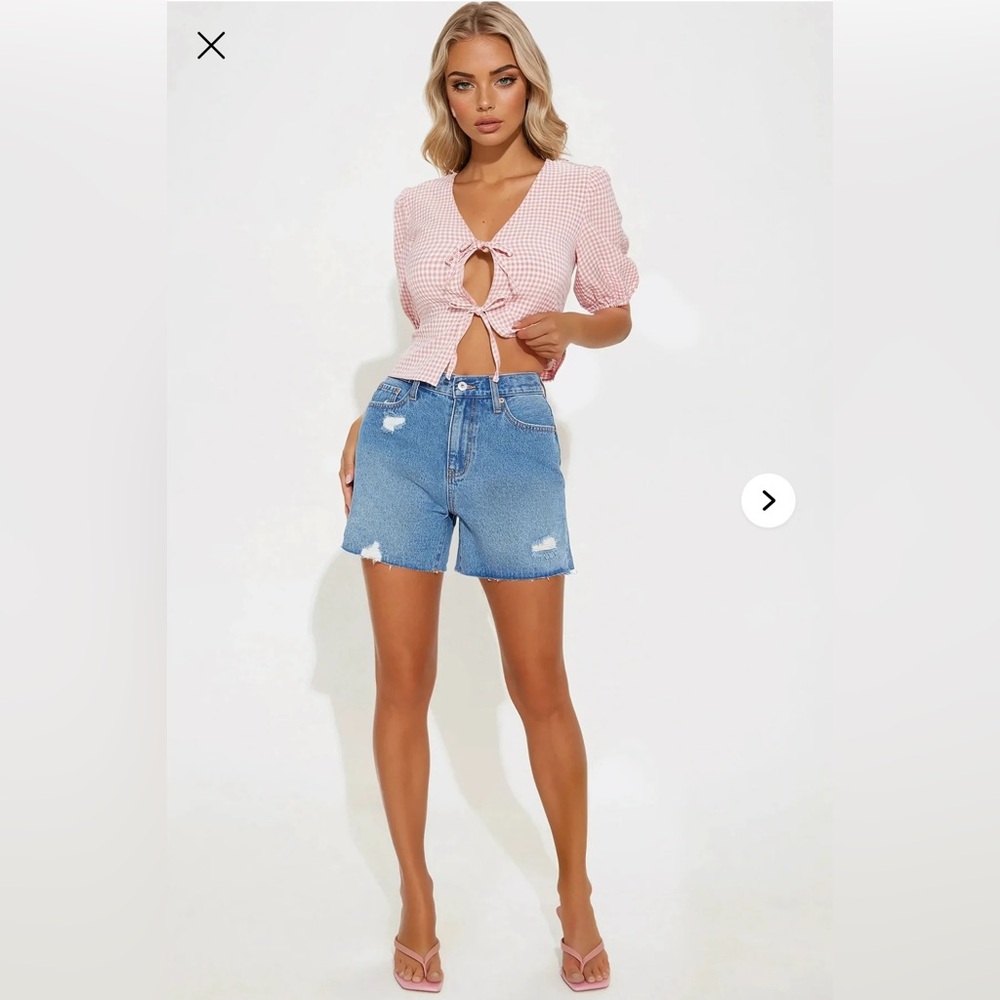 Pink Gingham Top